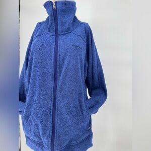 Avalanche Full Zip Moisture Wicking Sweater Knit Fleece Jacket X-Large Purple